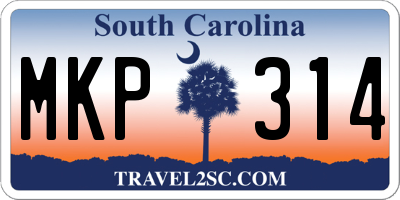 SC license plate MKP314