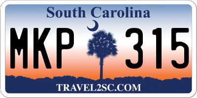 SC license plate MKP315