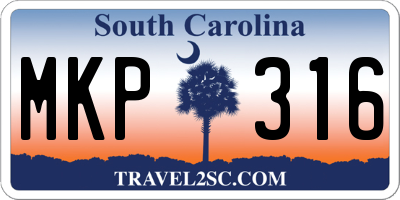 SC license plate MKP316