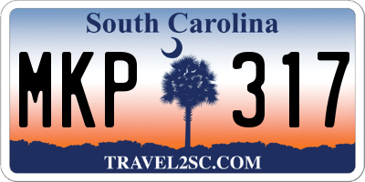 SC license plate MKP317