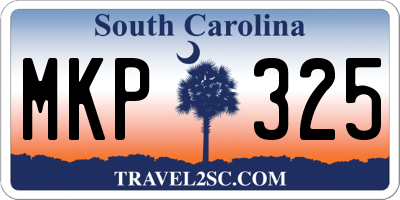 SC license plate MKP325