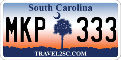 SC license plate MKP333