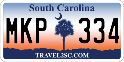SC license plate MKP334
