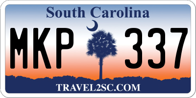 SC license plate MKP337