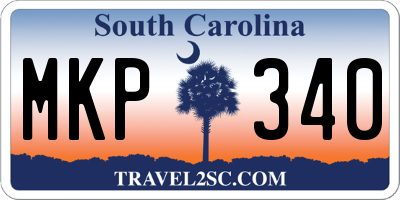 SC license plate MKP340