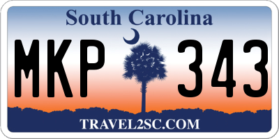 SC license plate MKP343