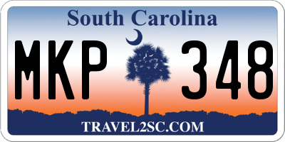 SC license plate MKP348