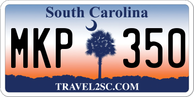 SC license plate MKP350