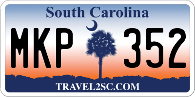 SC license plate MKP352