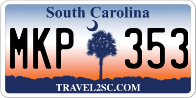 SC license plate MKP353