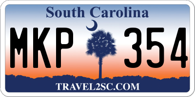 SC license plate MKP354