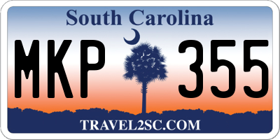 SC license plate MKP355
