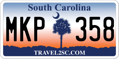SC license plate MKP358