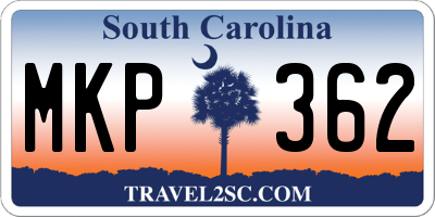 SC license plate MKP362
