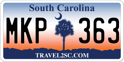 SC license plate MKP363
