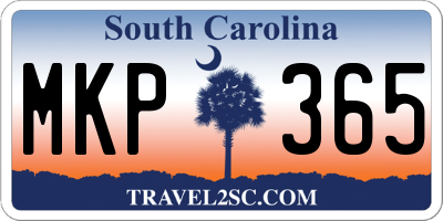 SC license plate MKP365