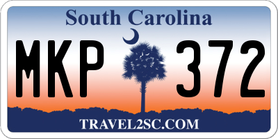 SC license plate MKP372