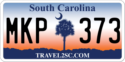 SC license plate MKP373