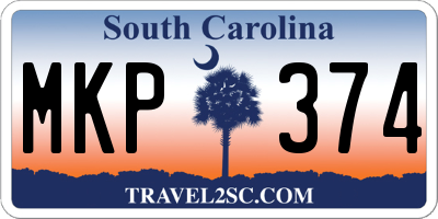 SC license plate MKP374