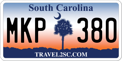 SC license plate MKP380