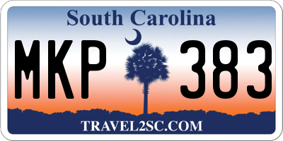 SC license plate MKP383