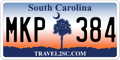 SC license plate MKP384