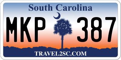 SC license plate MKP387