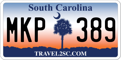 SC license plate MKP389