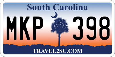 SC license plate MKP398