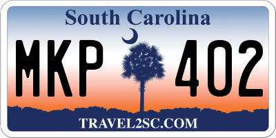 SC license plate MKP402