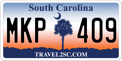 SC license plate MKP409