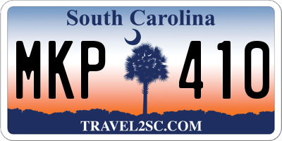 SC license plate MKP410