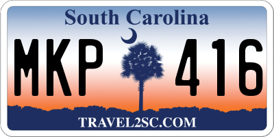 SC license plate MKP416