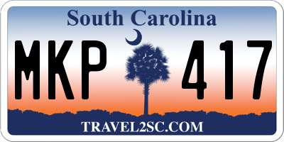 SC license plate MKP417
