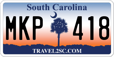 SC license plate MKP418