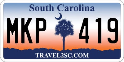 SC license plate MKP419
