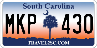 SC license plate MKP430