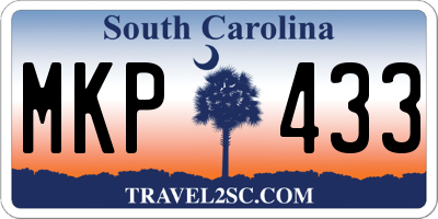 SC license plate MKP433