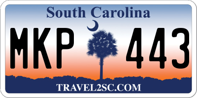 SC license plate MKP443
