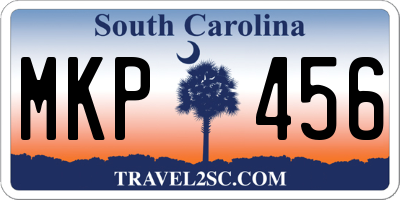 SC license plate MKP456