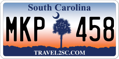SC license plate MKP458