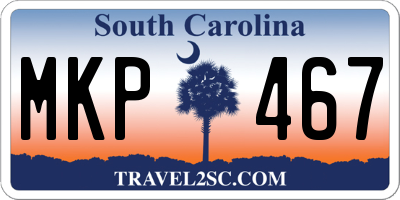 SC license plate MKP467
