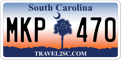 SC license plate MKP470