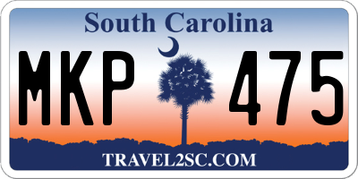 SC license plate MKP475