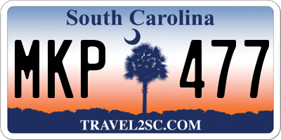 SC license plate MKP477