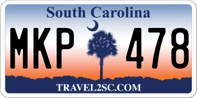 SC license plate MKP478
