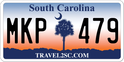 SC license plate MKP479