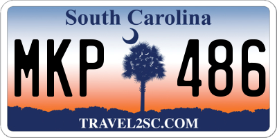 SC license plate MKP486