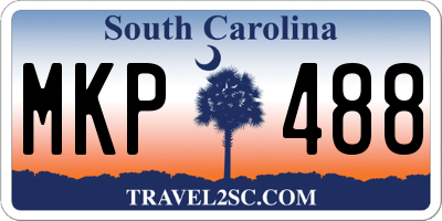 SC license plate MKP488