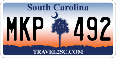 SC license plate MKP492